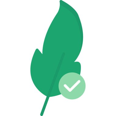 Yaprak. Web simgesi basit illüstrasyon