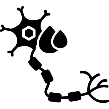 İnsan beyin vektör simgesi. Düz siyah vektör simgesi beyaz arkaplanda izole edildi.