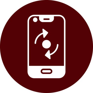 telefon vektörü yuvarlanmış simge