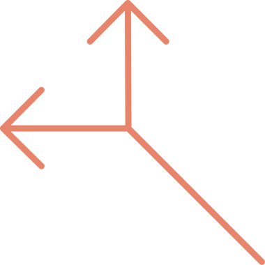 ok yönü simgesi ana hat biçiminde