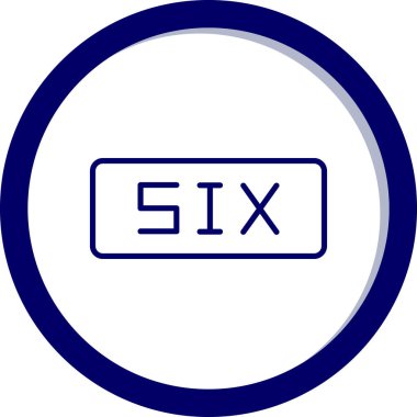 6 numaralı simge, modern tasarım biçimi