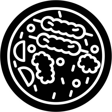 Yemek. Web simgesi basit illüstrasyon