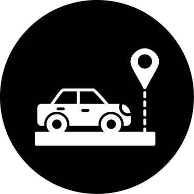 Harita konumu simgesi doldurulmuş - taslak biçimi