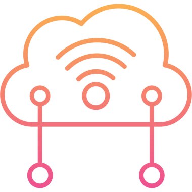 cloud connection modern icon, vector illustration
