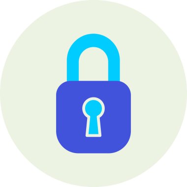 Kilit. Web simgesi basit illüstrasyon