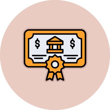 İş ve finans simgesinin vektör illüstrasyonu