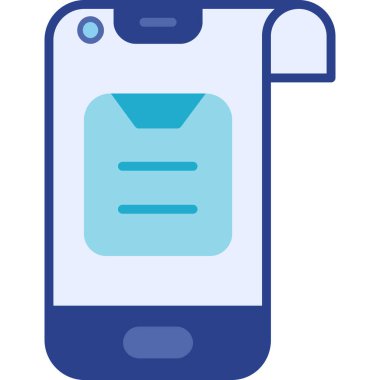 E- posta sembolü vektör illüstrasyon tasarımlı akıllı telefon