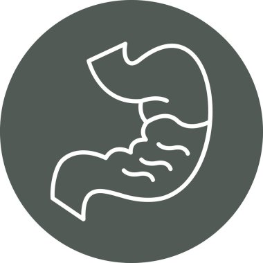 İnsan mide simgesi, vektör tasarımı