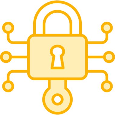 Kilit. Web simgesi basit illüstrasyon