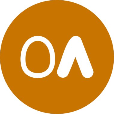 Bir harf simgesinin vektör illüstrasyonu