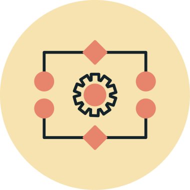 dişli simgesi vektör illüstrasyonu