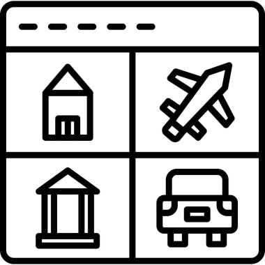 Bilet. Web simgesi basit illüstrasyon