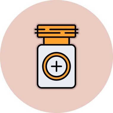 İlaç ve sağlık ikonu. Basit tasarım