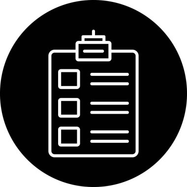 clipboard icon in trendy style isolated background