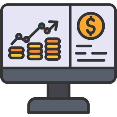 Dolar simgesi olan bilgisayar ekranı