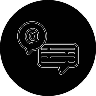 Sohbet simgesi vektör illüstrasyonu