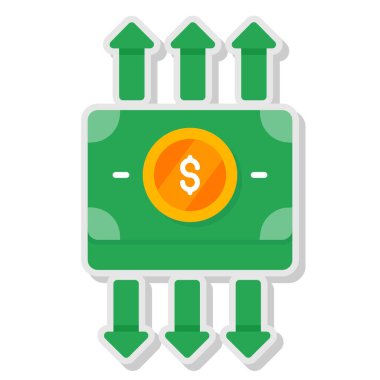 Dolar sembolü vektör simgesi