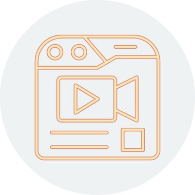 video simgesi vektör illüstrasyonu