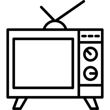 TV televizyon simgesi, özet biçimi