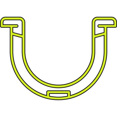 Çizgi film mıknatısı simgesinin vektör çizimi