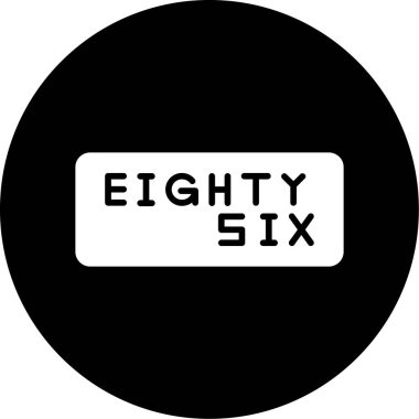 Siyah arkaplanda sekiz tane 86 numara.