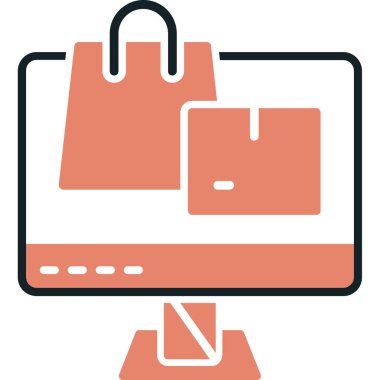 Alışveriş simgesi, vektör illüstrasyonu