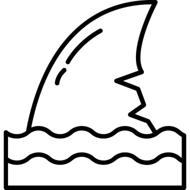 Köpekbalığı simgesi, çizgi biçimi