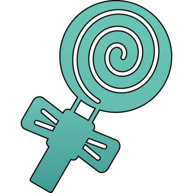 çizgi film doodle lolipop simgesi