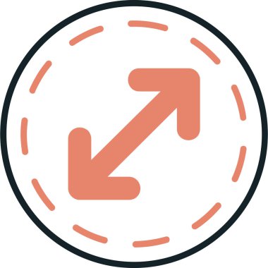 Aşağı ok simgesi vektör illüstrasyonu