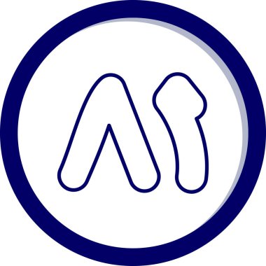 Tek bir simgenin vektör illüstrasyonu