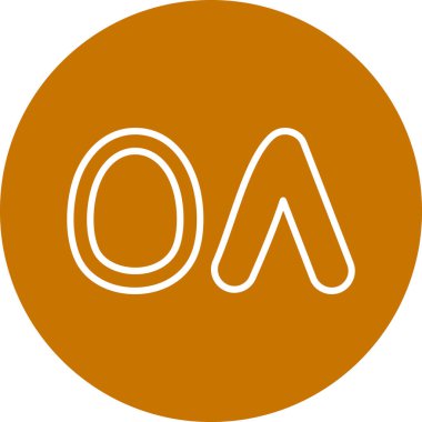 Tek bir izole simgenin vektör illüstrasyonu