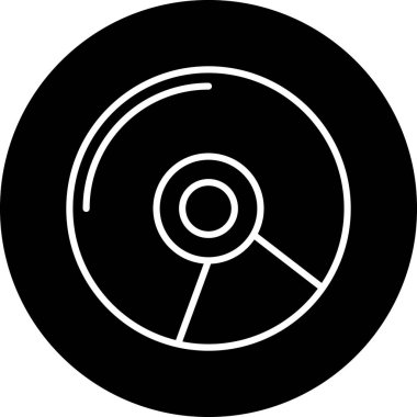 Bir cd simgesinin vektör illüstrasyonu