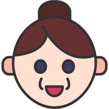 avatar yüz erkek simgesi düz stil