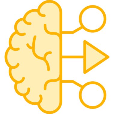 Düşünüyorum. Web simgesi basit illüstrasyon