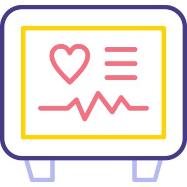 Kalp. Web simgesi basit illüstrasyon