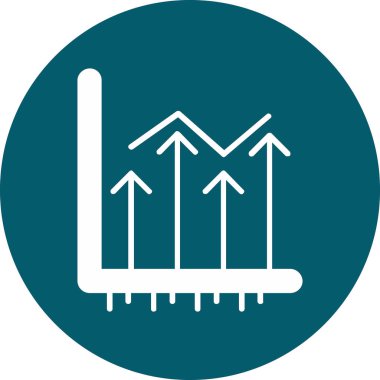 çubuk grafik simgesi. Basit tasarım