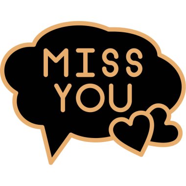 Aşkını özledim. El çizimi çizimi. Harfler. vektör.