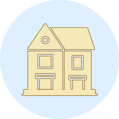 Ev. Web simgesi basit illüstrasyon