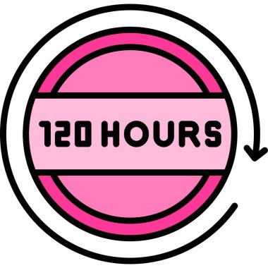 14 saat simge vektör çizimi