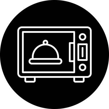 Mikrodalga fırın vektör simgesi. Basit tasarım