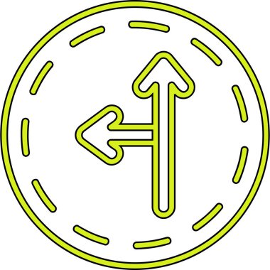 ok yönü simgesi ana hat biçiminde