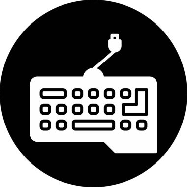 Klavye. Web simgesi basit illüstrasyon