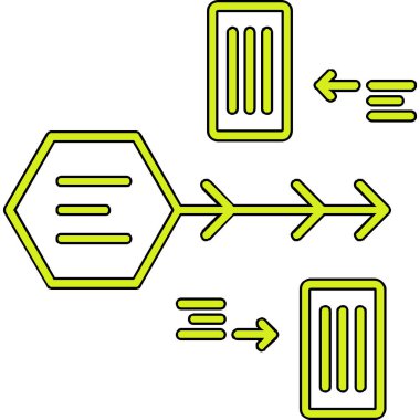 Sarı ve beyaz okların arka planının vektör çizimi