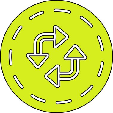 Geri dönüşüm. Web simgesi basit illüstrasyon