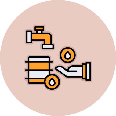 yağ pompası ikon vektör illüstrasyonu