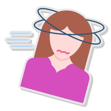 Çıkartmalı kadın yüzü