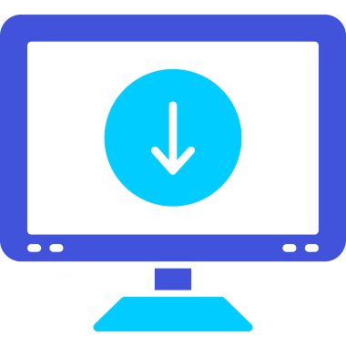 Bilgisayar. Web simgesi basit illüstrasyon