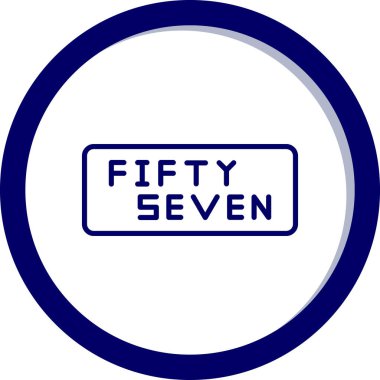 6 numara 5 etiket simgesi, basit vektör illüstrasyonu