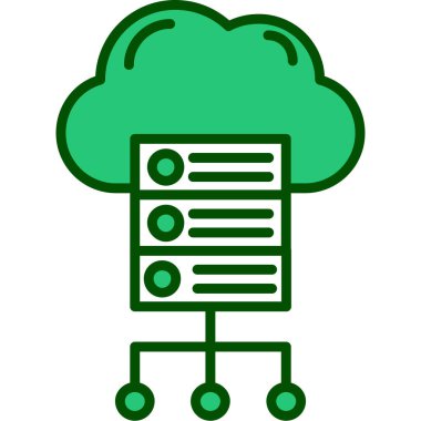 Bulut hesaplama simgesi vektör illüstrasyonu