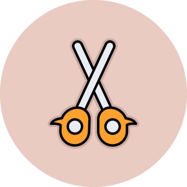 Bir makas simgesinin vektör illüstrasyonu